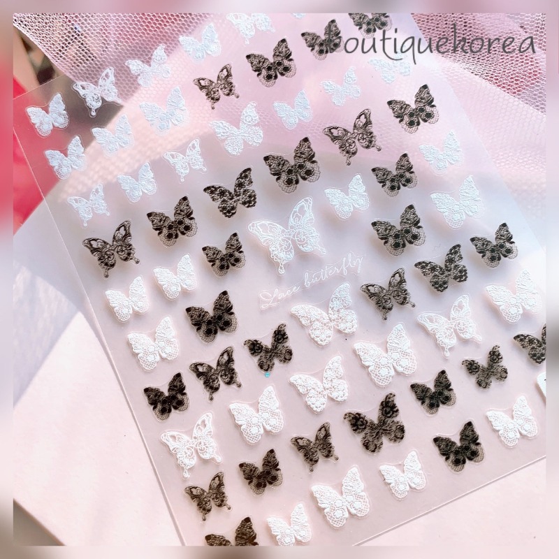 Butique Korea Black &amp; White Butterfly Stickers
