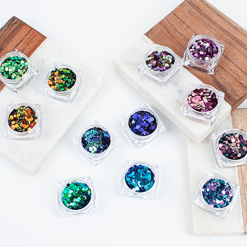 Boutique Korea Arlock Round Spangle Glitter Nail Art Set of 12