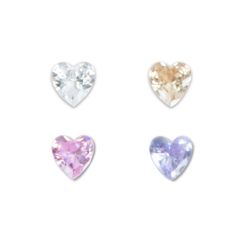 Unfoil Heart Stone V Cut - Collection by Size