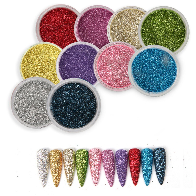 Flamboyant Glitter (large capacity) - 10 g 10 colors
